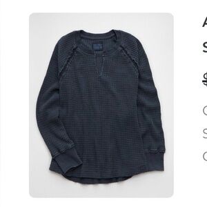 AE BIG HUG NOTCH WAFFLE KNIT